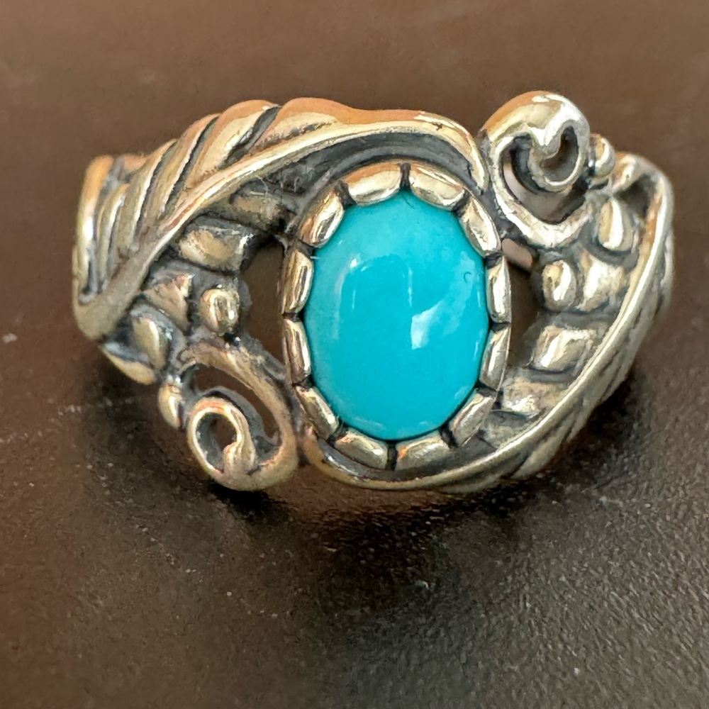 Carolyn Pollack Sterling Silver and Turquoise American West Ring